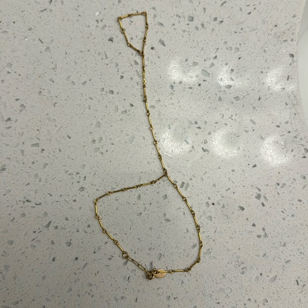 Alexis Russell gold filled bracelet with ring connection